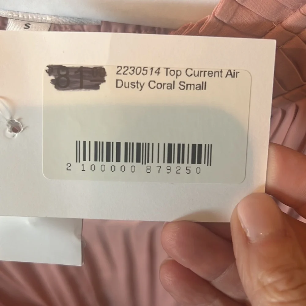 NWT Current Air Dusty Coral Top - Small - Picture 7 of 7